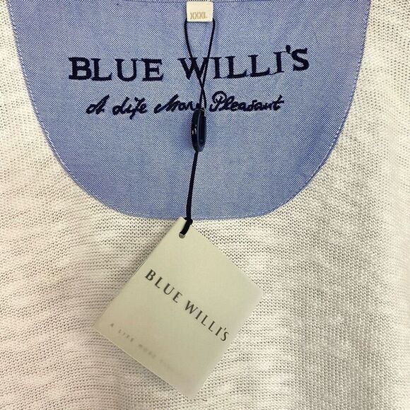 NWT Danish Blue Willi’s Cardigan Sweater Cream Zip Up Women’s XXXL Cotton Linen - Picture 5 of 8